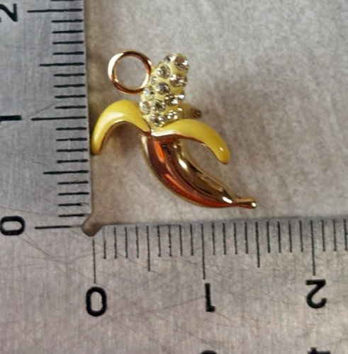 Beau pendentif banane, Swarovski ^