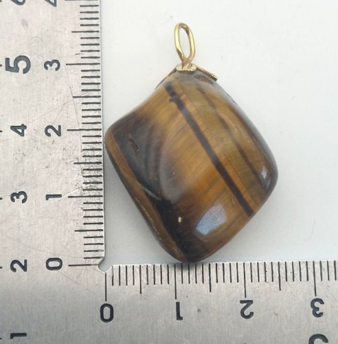 Beau pendentif, pierre oeil de tigre ^