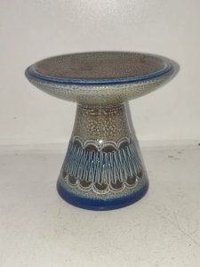 beau petit bougeoir en gres allemand signé Paul Kruft en bon etat