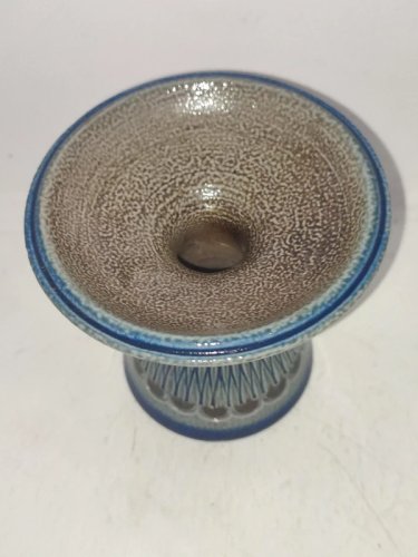 beau petit bougeoir en gres allemand signé Paul Kruft en bon etat