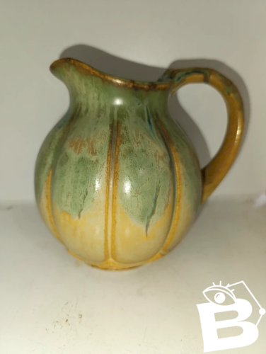 beau pichet en forme de melon dans le gout de denbac premiere partie 20eme en bon etat