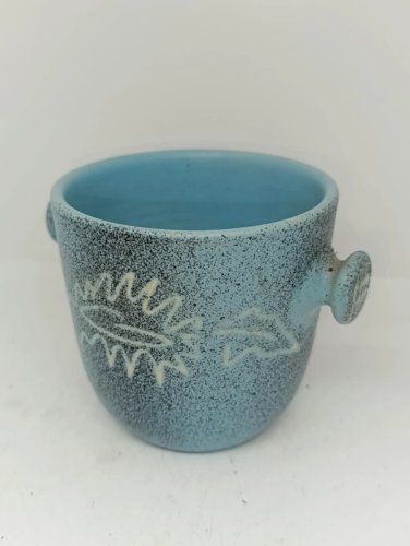 beau pot à anse design signé les potiers normands en bon etat