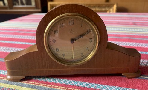 Beautiful mechanical wooden clock Junghans Germany 1930's