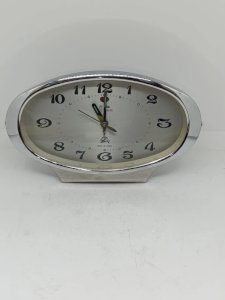 beautiful vintage Chinese alarm clock space age mechanical in good condition