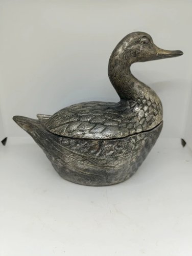 Beau seau a glace italien décor canard signe Mauro manetti en bon état