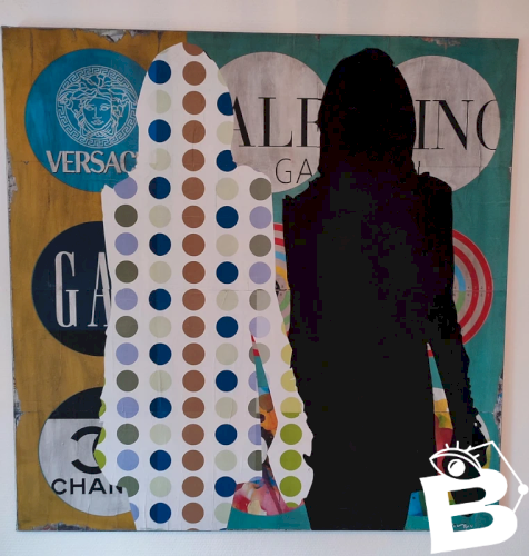 beau tableau decor moderne nommé fashion addict 02  signé Tehos en bon etat
