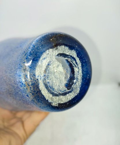 Beau vase à anse en verre de murano technique Scavo en bon etat(made in chiner )