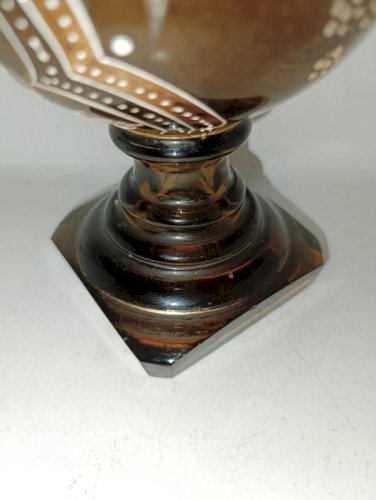 beau vase ancien emaillé debut 20eme siecle style legras en bon etat general