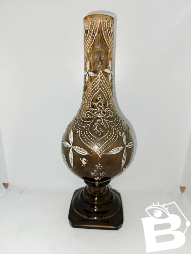 beau vase ancien emaillé debut 20eme siecle style legras en bon etat general