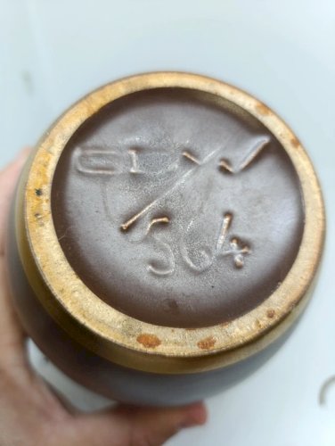 beau vase art deco signé odyv en bn etat