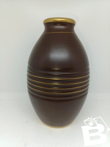 beau vase art deco signé odyv en bn etat