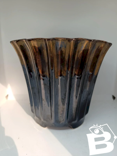 beau vase en ceramique irisé annee 50-70 en bon etat