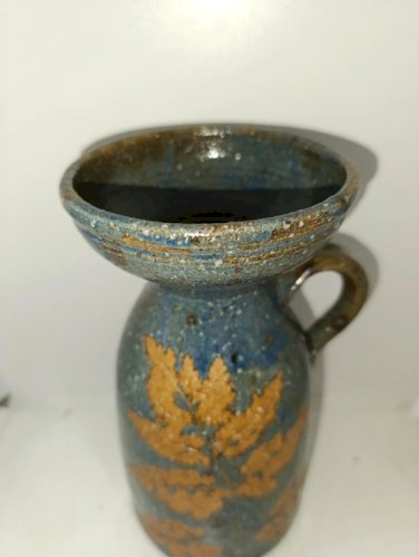 beau vase en gres à decor de fougere attribué à Alain Blanchard en bon etat