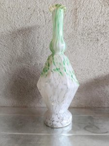beautiful antique Clichy glass vase, rare shape, in good condition