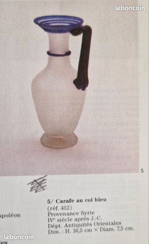 Beau vase reproduction typique dun vase syrien du musee du louvre datant du 4eme siecle en bon etat