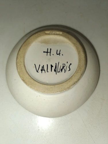beau vide poche vallauris design feminin signé helene Ugo en bon etat