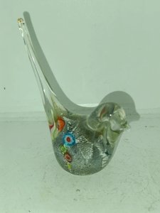 beautiful glass or crystal bird in Murano style in good condition