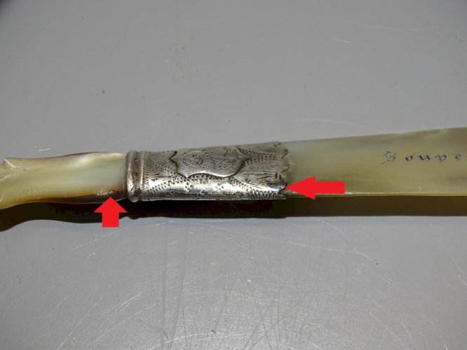 -BEL OUVRE LETTRES NACRE SOUVENIR DE SAINT NAZAIRE BAGUE Argentée ou Argent   D