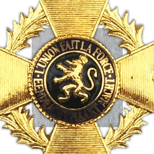 BELGIQUE - RARE DE GREEF MÉDAILLE / ORDRE DOFFICIER LEOPOLD II BILINGUE - ORIGINAL