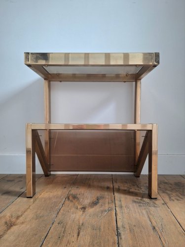 Belgo Chrom table d’appoint vintage 23 ct, porte revues design