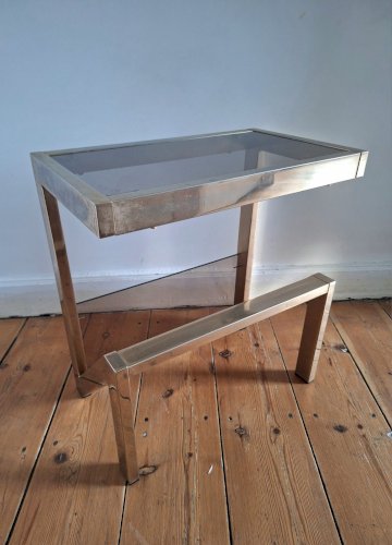 Belgo Chrom table d’appoint vintage 23 ct, porte revues design