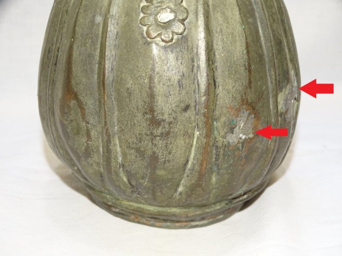 -BELLE AIGUIERE INDE DECAN HAUTE EPOQUE XVII/XVIIIe MASCARON TETE de LION   D