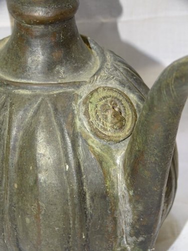 -BELLE AIGUIERE INDE DECAN HAUTE EPOQUE XVII/XVIIIe MASCARON TETE de LION   D