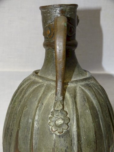-BELLE AIGUIERE INDE DECAN HAUTE EPOQUE XVII/XVIIIe MASCARON TETE de LION   D