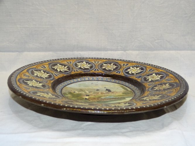 -BELLE ANCIENNE ASSIETTE CERAMIQUE de THOUNE THOUN MAJOLIQUE de TUN COLLECTION D
