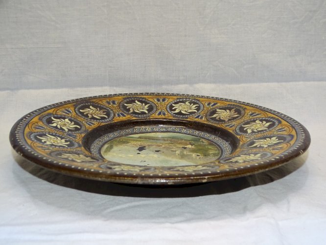 -BELLE ANCIENNE ASSIETTE CERAMIQUE de THOUNE THOUN MAJOLIQUE de TUN COLLECTION D