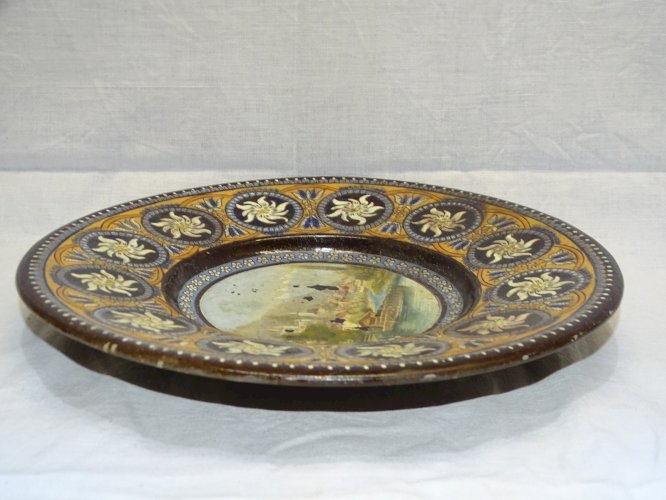 -BELLE ANCIENNE ASSIETTE CERAMIQUE de THOUNE THOUN MAJOLIQUE de TUN COLLECTION D