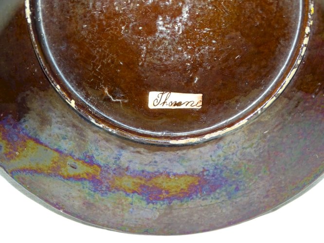 -BELLE ANCIENNE ASSIETTE CERAMIQUE de THOUNE THOUN MAJOLIQUE de TUN COLLECTION D