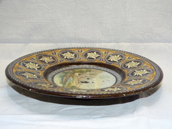 -BELLE ANCIENNE ASSIETTE CERAMIQUE de THOUNE THOUN MAJOLIQUE de TUN COLLECTION D