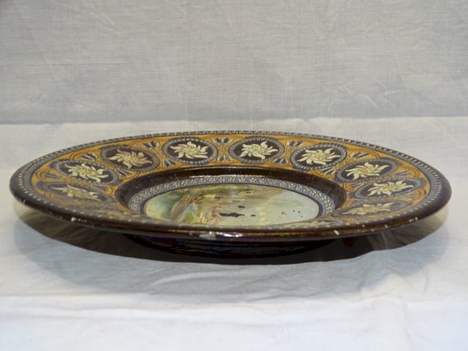 -BELLE ANCIENNE ASSIETTE CERAMIQUE de THOUNE THOUN MAJOLIQUE de TUN COLLECTION D