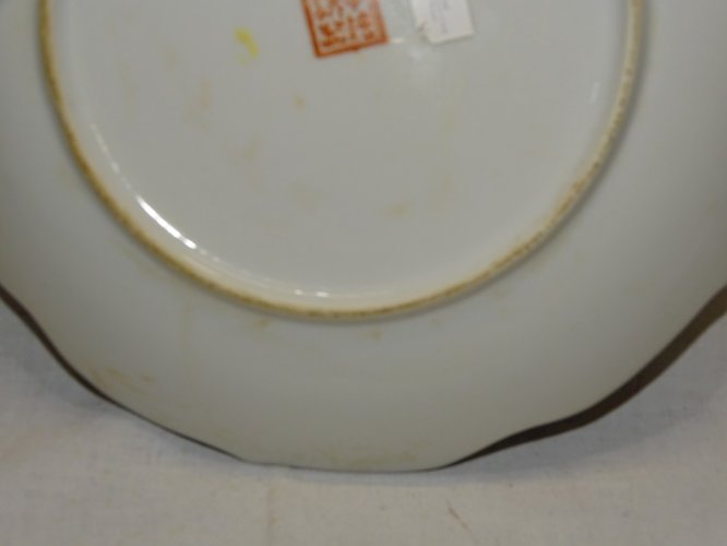 -BELLE ANCIENNE ASSIETTE DECORATIVE made in CHINA DECORATIVE NON ALIMENTAIRE   D
