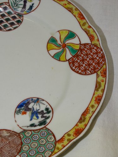 -BELLE ANCIENNE ASSIETTE PORCELAINE DU JAPON IMARI KO KUTANI COLLECTION ASIE  D