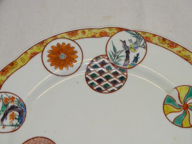 -BELLE ANCIENNE ASSIETTE PORCELAINE DU JAPON IMARI KO KUTANI COLLECTION ASIE  D
