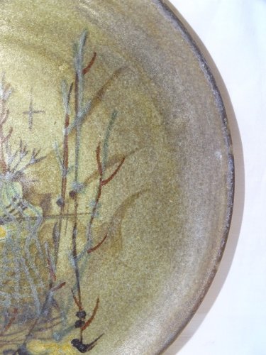 -BELLE ANCIENNE ASSIETTE VALLAURIS Signée LA TERRAIO Fait MAIN COLLECTION    D