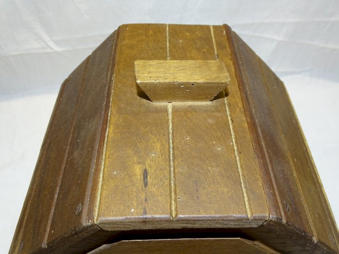 -BELLE ANCIENNE BARATTE A BEURRE en NOYER JAMAIS UTILISEE ART POPULAIRE    D