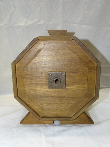 -BELLE ANCIENNE BARATTE A BEURRE en NOYER JAMAIS UTILISEE ART POPULAIRE    D