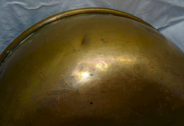 -BELLE ANCIENNE BASSINE A CONFITURE CUIVRE CUL DE POULE XIXe COLLECTION DECO   D