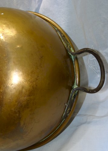 -BELLE ANCIENNE BASSINE A CONFITURE CUIVRE CUL DE POULE XIXe COLLECTION DECO   D