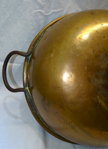 -BELLE ANCIENNE BASSINE A CONFITURE CUIVRE CUL DE POULE XIXe COLLECTION DECO   D
