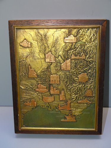 -BELLE ANCIENNE BOITE A CIGARES ANNES 40 GRAVURES MAURICE VINEL M QUERCIA Edit.