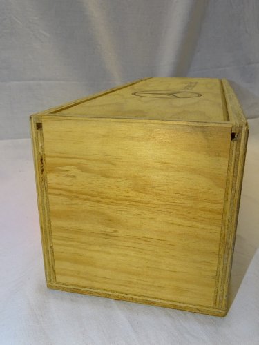 -BELLE ANCIENNE BOITE BOIS PUBLICITE CHAMPAGNE MERCEDES BENZ A DETOURNER   D
