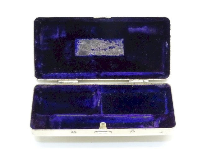 -BELLE ANCIENNE BOITE GILLETTE POCKET EDITION METAL ARGENTE COLLECTION RASOIR  D