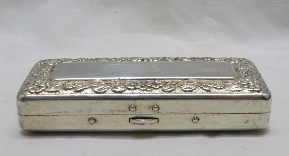 -BELLE ANCIENNE BOITE GILLETTE POCKET EDITION METAL ARGENTE COLLECTION RASOIR  D