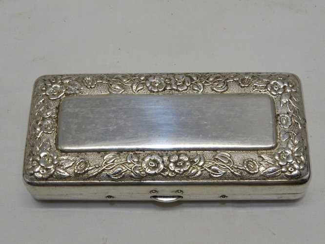 -BELLE ANCIENNE BOITE GILLETTE POCKET EDITION METAL ARGENTE COLLECTION RASOIR  D