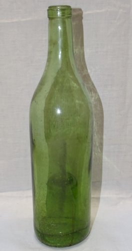 - BELLE ANCIENNE BOUTEILLE VERRE SOUFFLE CUL RENTRANT (ou piqué) FIN XIXe 1900 D