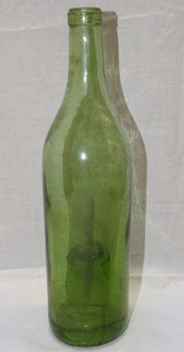 - BELLE ANCIENNE BOUTEILLE VERRE SOUFFLE CUL RENTRANT (ou piqué) FIN XIXe 1900 D